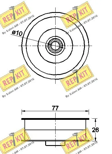 Deflection/Guide Pulley, timing belt