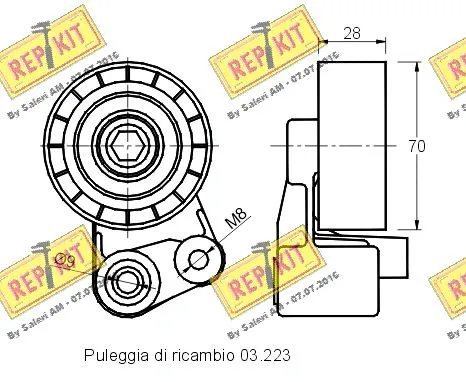 Belt Tensioner, V-ribbed belt