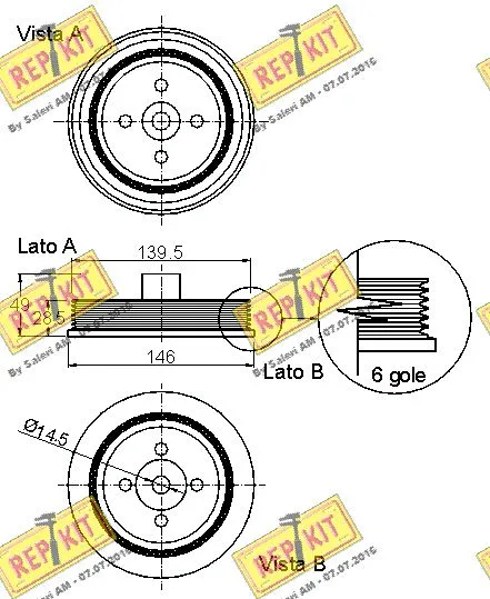 Belt Pulley, crankshaft