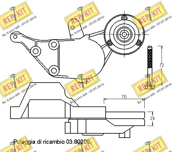 Belt Tensioner, V-ribbed belt
