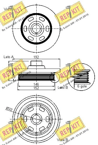 Belt Pulley, crankshaft
