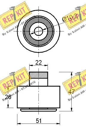 Deflection/Guide Pulley, V-ribbed belt