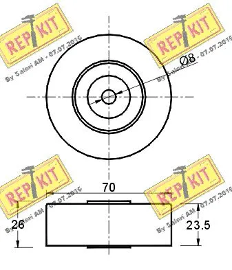 Deflection/Guide Pulley, V-ribbed belt