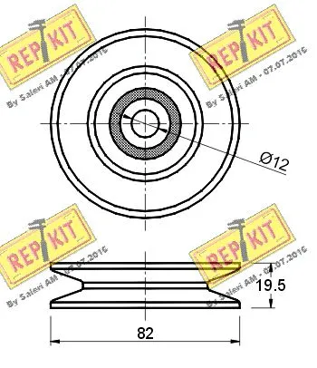 Deflection/Guide Pulley, V-ribbed belt