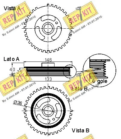 Belt Pulley, crankshaft