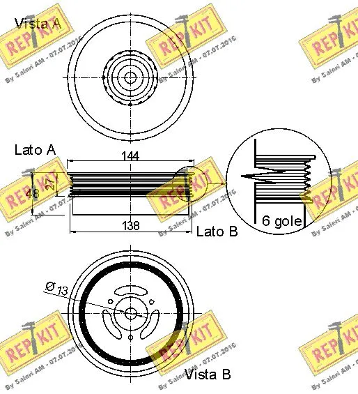 Belt Pulley, crankshaft