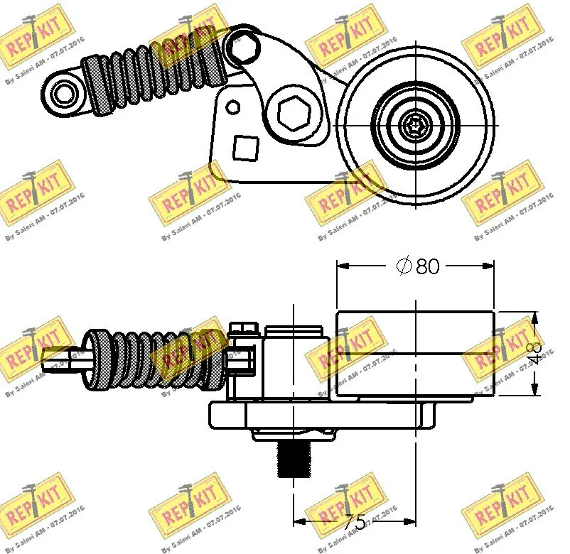 Belt Tensioner, V-ribbed belt