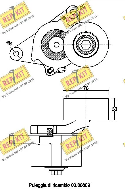 Belt Tensioner, V-ribbed belt