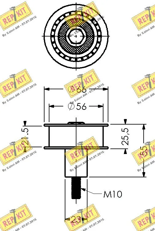 Deflection/Guide Pulley, timing belt