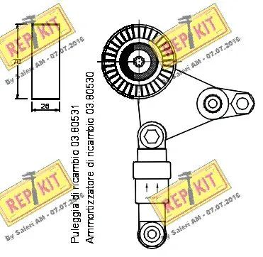 Belt Tensioner, V-ribbed belt