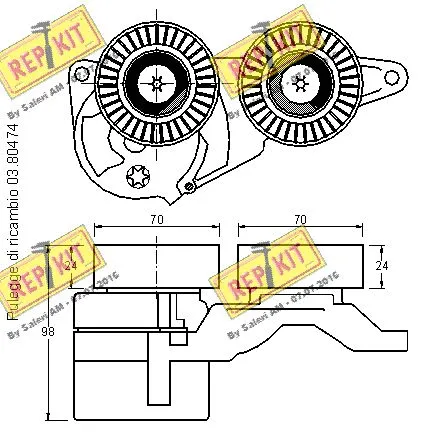 Belt Tensioner, V-ribbed belt