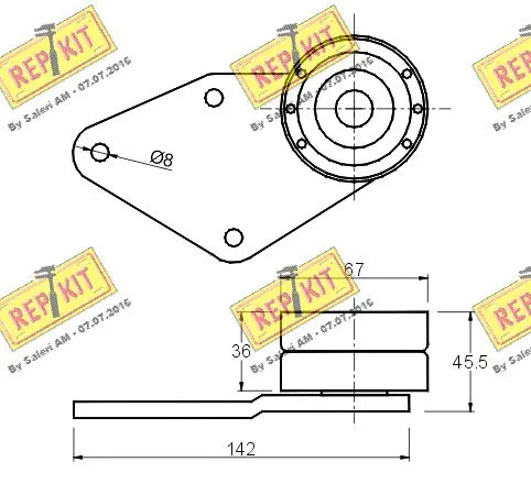 Deflection/Guide Pulley, timing belt