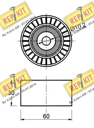 Deflection/Guide Pulley, timing belt
