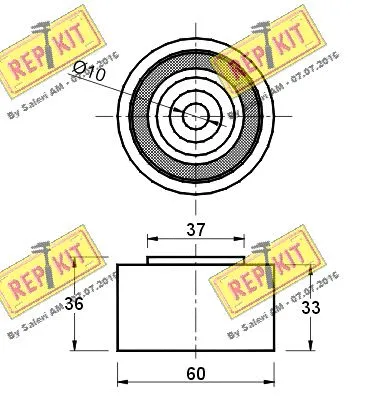 Deflection/Guide Pulley, timing belt