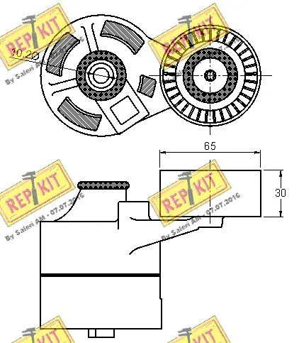 Belt Tensioner, V-ribbed belt