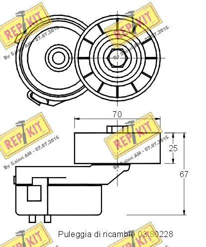 Belt Tensioner, V-ribbed belt