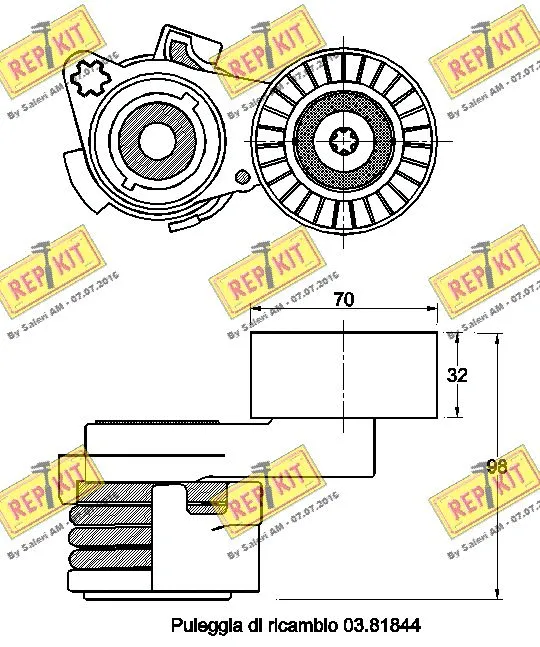 Belt Tensioner, V-ribbed belt