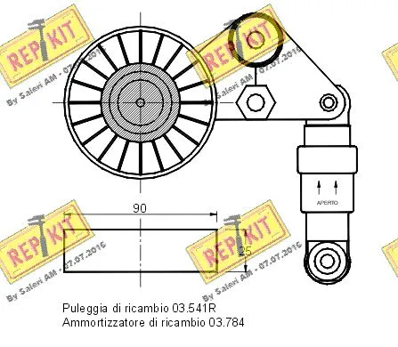 Belt Tensioner, V-ribbed belt