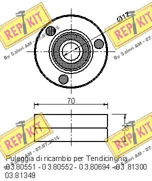 Deflection/Guide Pulley, V-ribbed belt