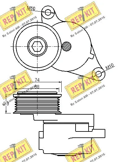 Belt Tensioner, V-ribbed belt