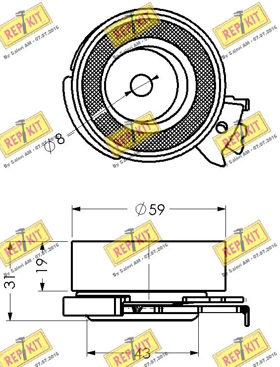 Tensioner Pulley, timing belt