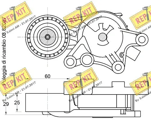 Tensioner Pulley, V-ribbed belt