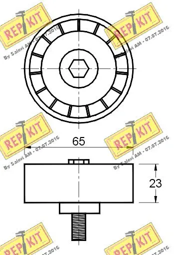 Deflection/Guide Pulley, V-ribbed belt