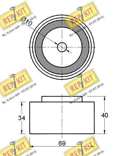Deflection/Guide Pulley, timing belt