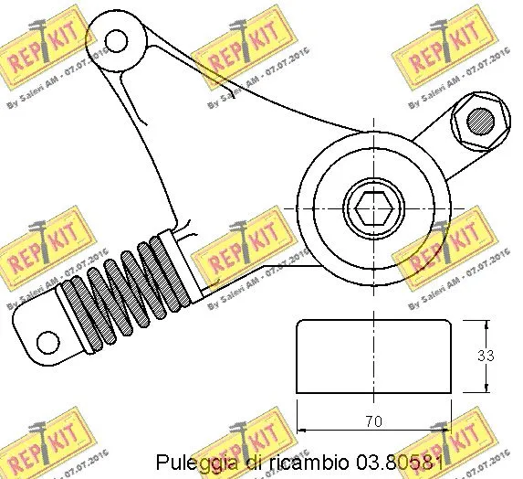 Belt Tensioner, V-ribbed belt