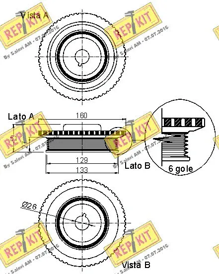 Belt Pulley, crankshaft