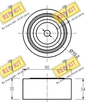 Deflection/Guide Pulley, timing belt