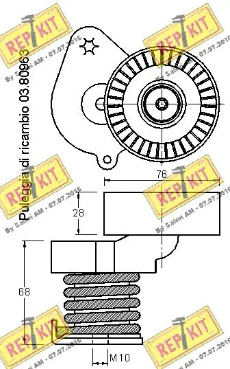 Belt Tensioner, V-ribbed belt