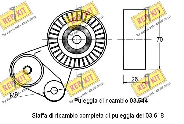 Belt Tensioner, V-ribbed belt