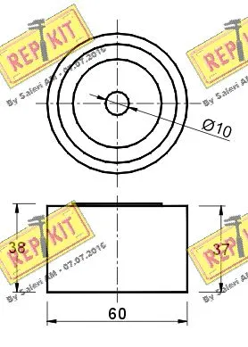 Deflection/Guide Pulley, timing belt
