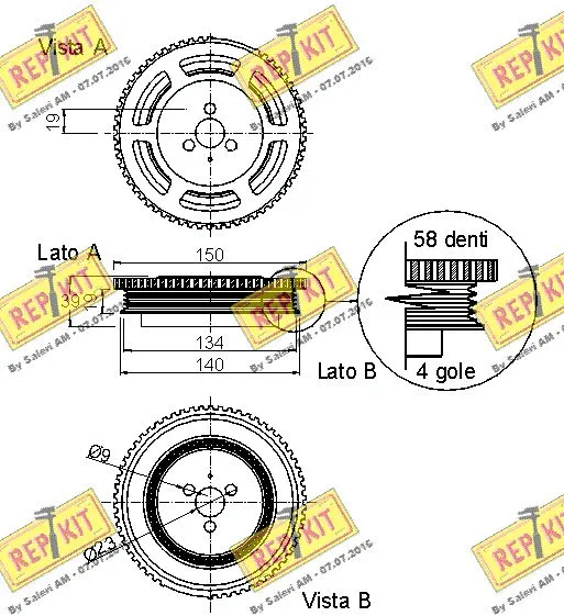 Belt Pulley, crankshaft