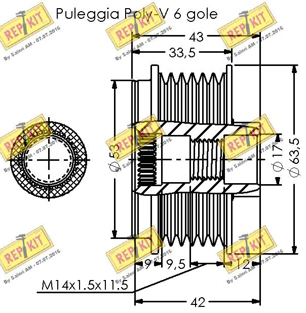 Alternator Freewheel Clutch