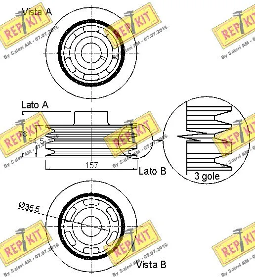 Belt Pulley, crankshaft