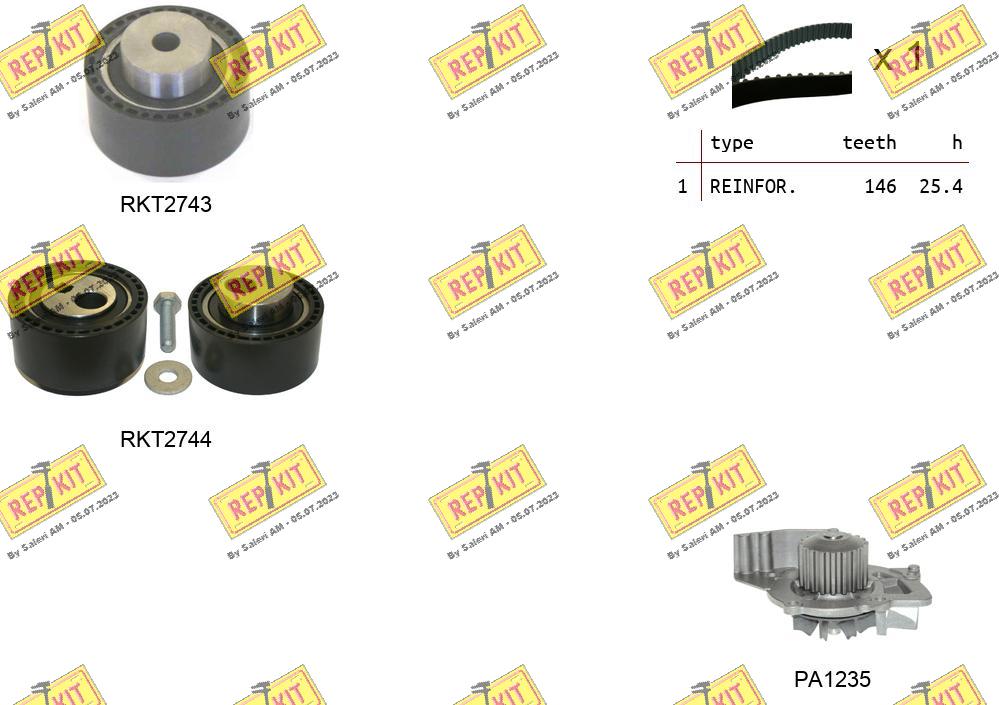 Water Pump & Timing Belt Kit (RKTK1083PA)
