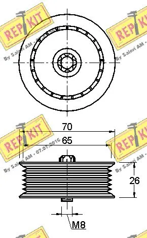 Deflection/Guide Pulley, V-ribbed belt