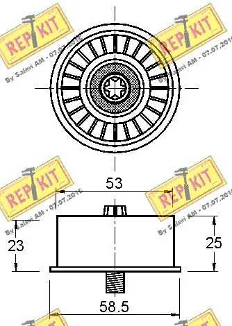 Deflection/Guide Pulley, timing belt