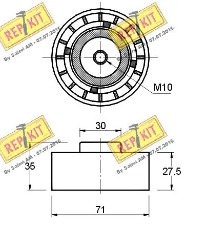 Deflection/Guide Pulley, timing belt