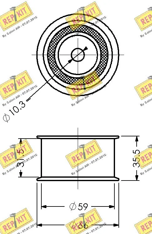 Deflection/Guide Pulley, timing belt