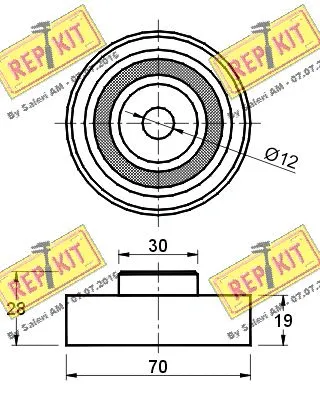 Deflection/Guide Pulley, V-ribbed belt