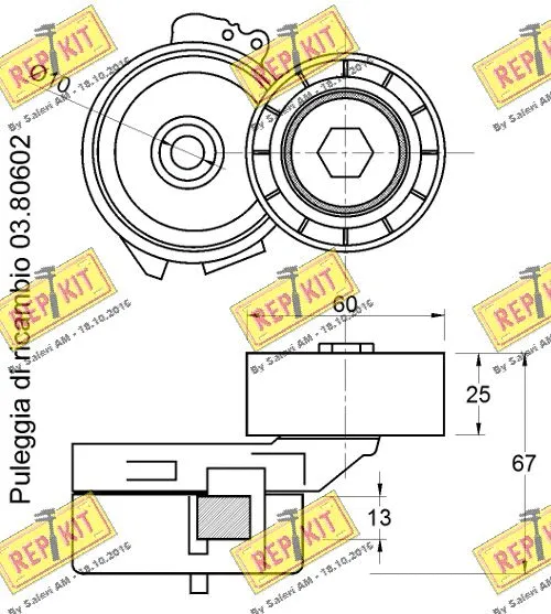 Belt Tensioner, V-ribbed belt