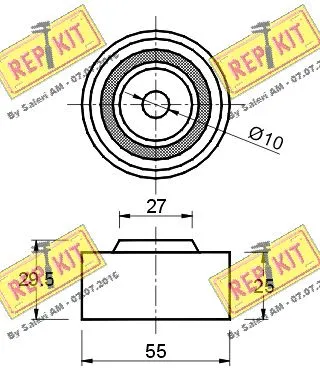 Deflection/Guide Pulley, timing belt
