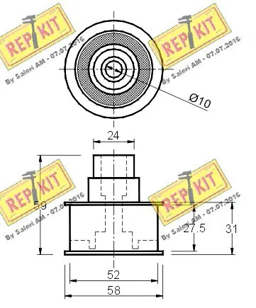 Deflection/Guide Pulley, timing belt