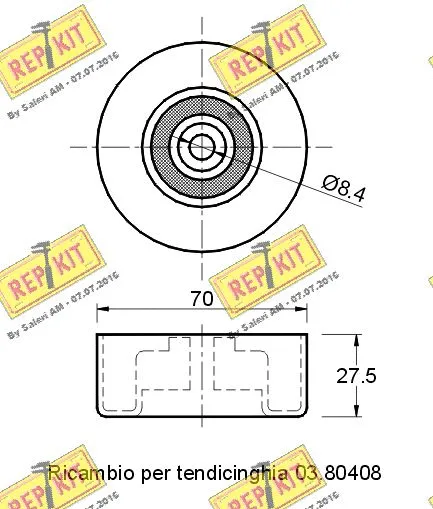 Deflection/Guide Pulley, V-ribbed belt