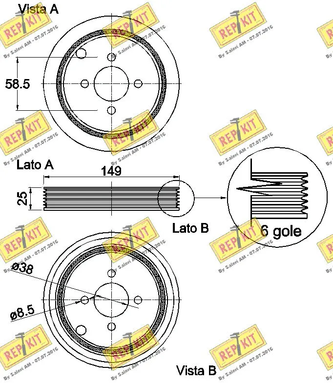 Belt Pulley, crankshaft