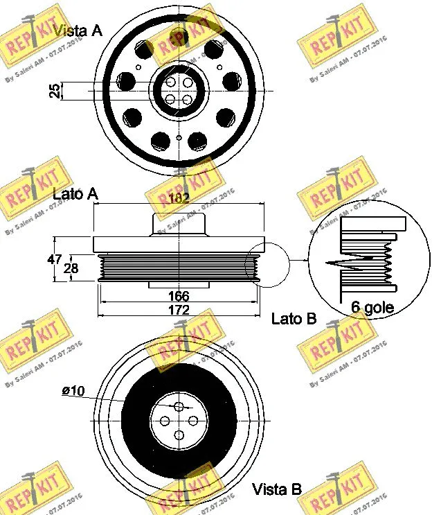 Belt Pulley, crankshaft