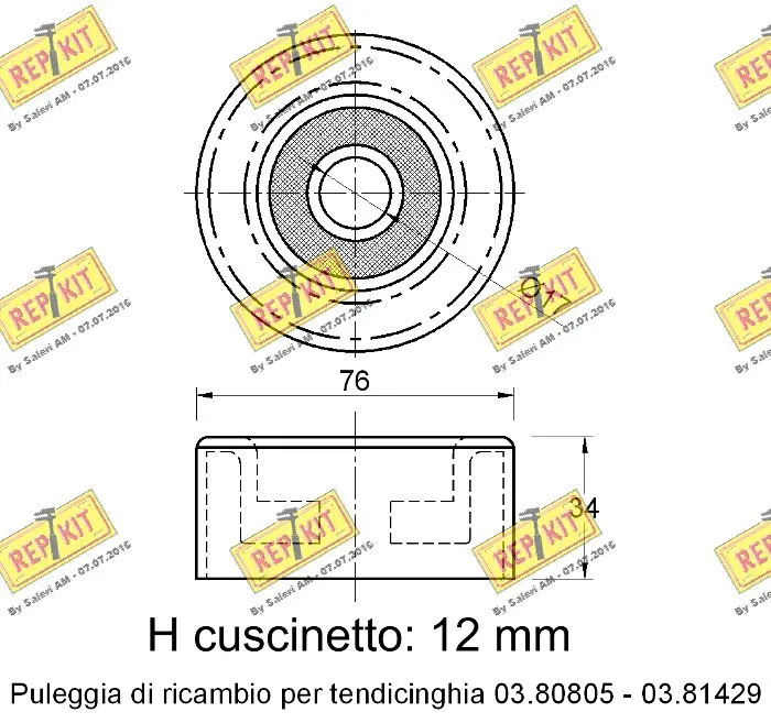 Deflection/Guide Pulley, V-ribbed belt